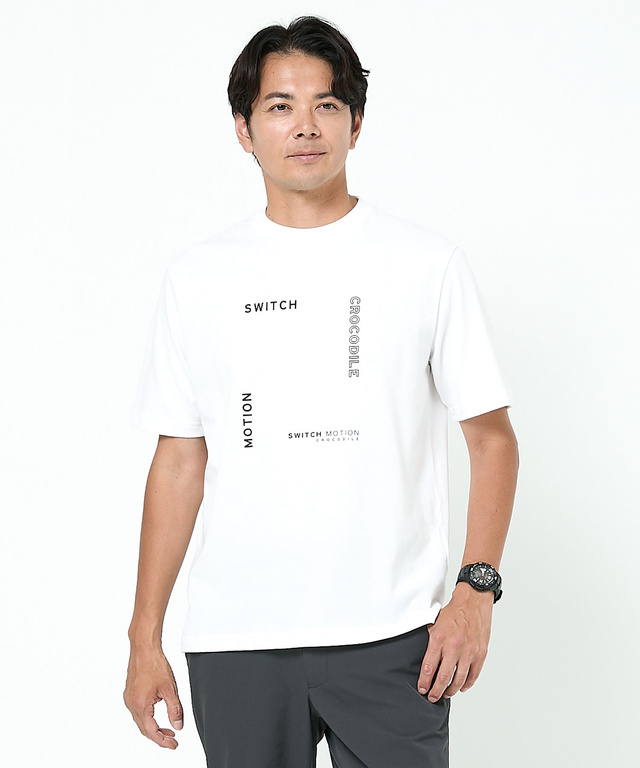 プリント クルーネック Tシャツ