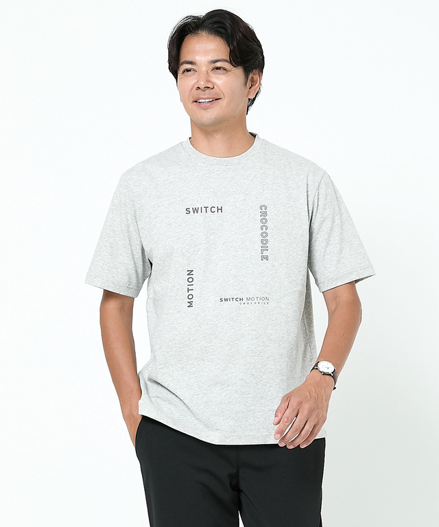 プリント クルーネック Tシャツ