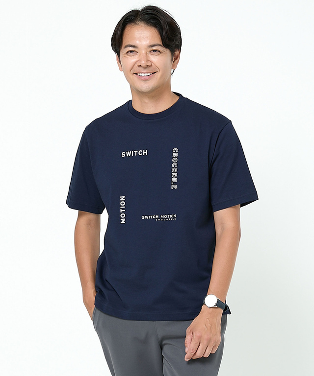 プリント クルーネック Tシャツ