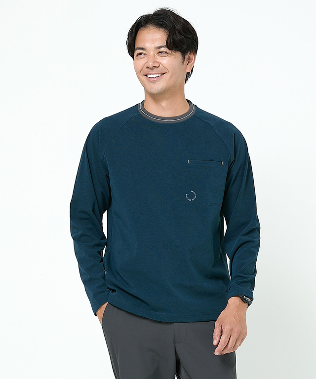 裏起毛 ラグランスリーブ トレーナー