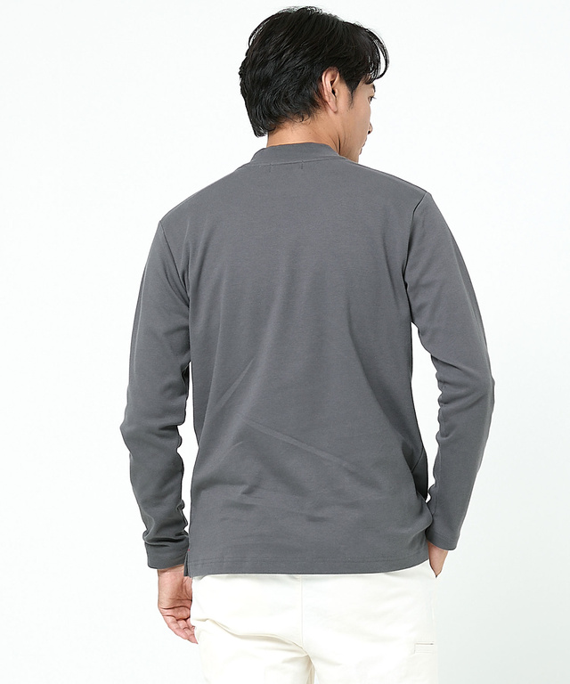 ハイネック 長袖カットソー【ウガンダ オーガニック コットン】