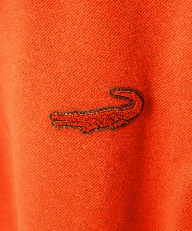 ツイル素材 ハーフジップ トレーナー