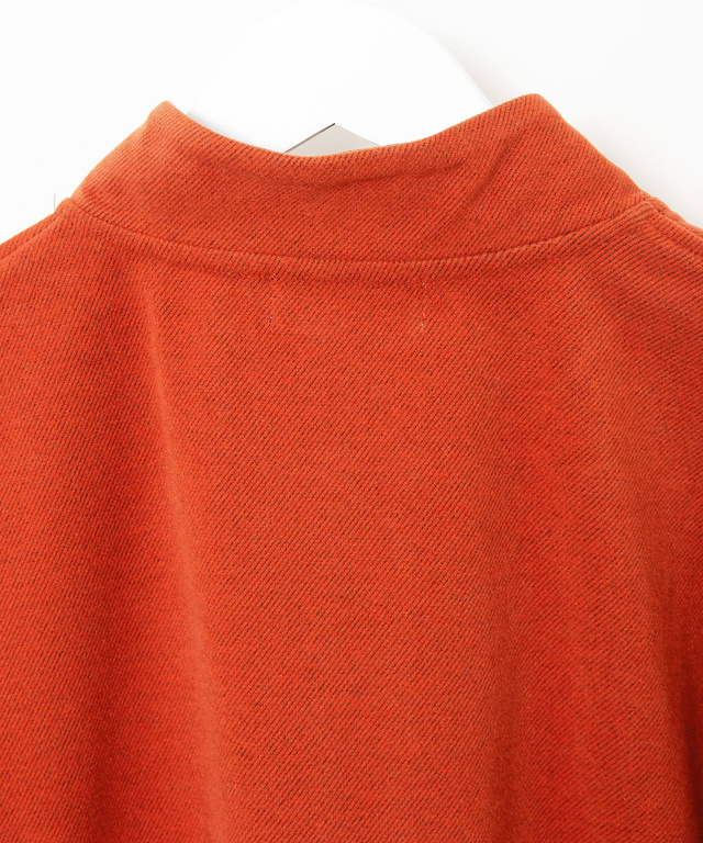 ツイル素材 ハーフジップ トレーナー