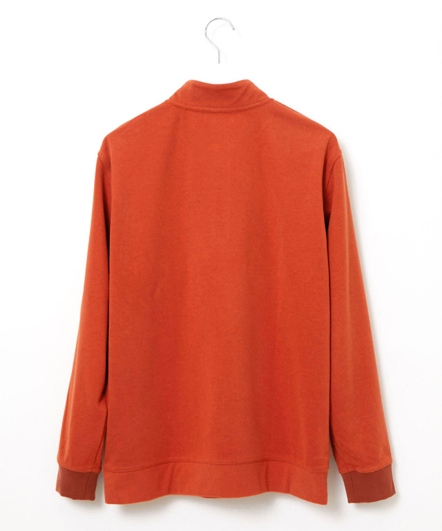 ツイル素材 ハーフジップ トレーナー