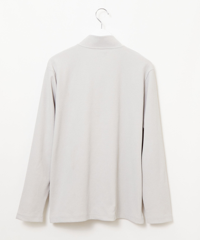 ワッフル ハーフジップ プルオーバー