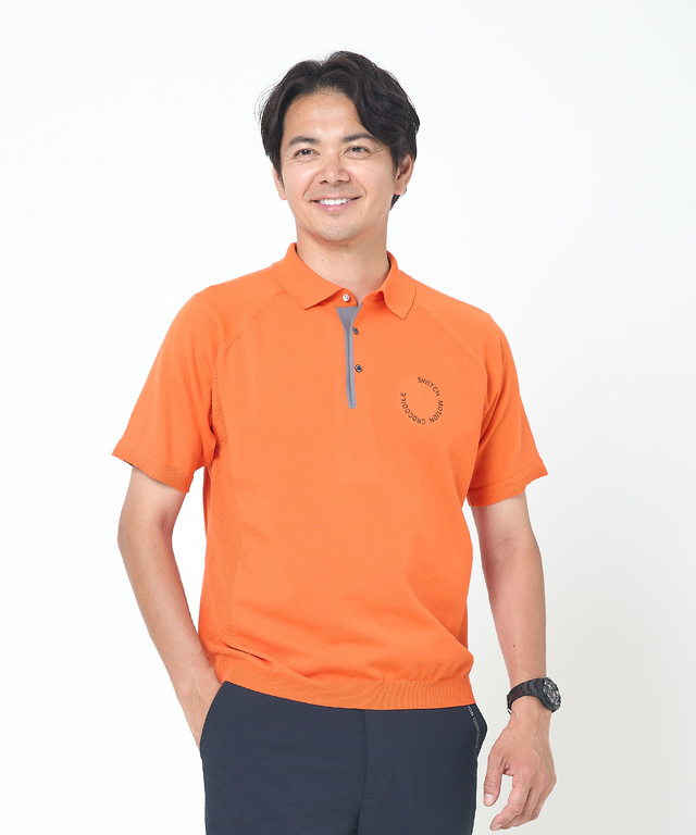ロゴプリント ニット ポロシャツ【ZERO POLO SHIRT】
