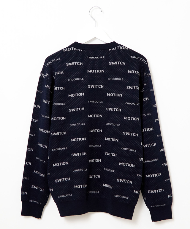 ウールブレンド ロゴジャカード ニット【手洗いOK】