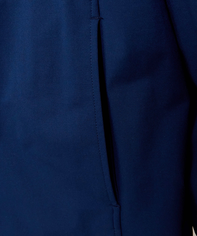 フード付き ストレッチ ジップパーカー【手洗いOK】