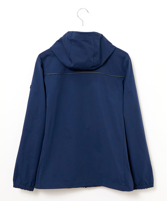 フード付き ストレッチ ジップパーカー【手洗いOK】