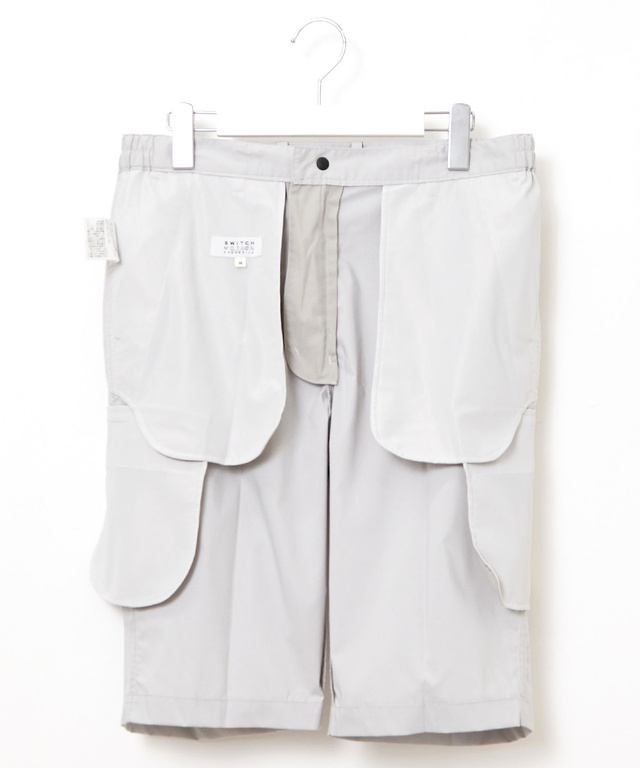 スクエアワッペン付き ショート カーゴパンツ