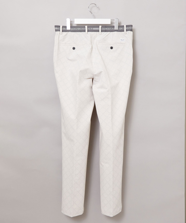 モノグラムプリント テーパード パンツ