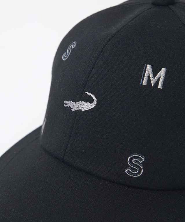 飛び柄 ロゴ刺繍 キャップ