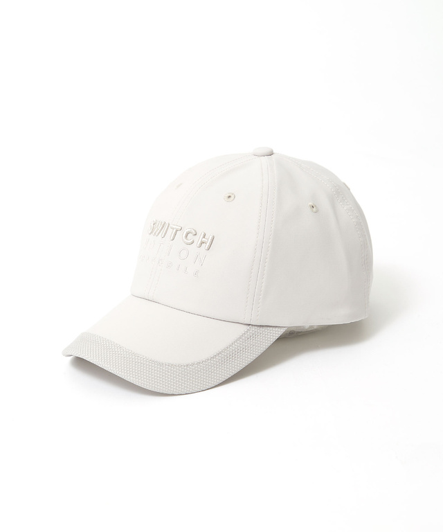 メッシュ切り替え ロゴ刺繍 キャップ