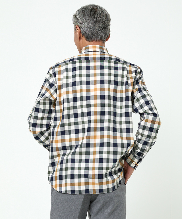 クロコダイルタータン ノンアイロン シャツ