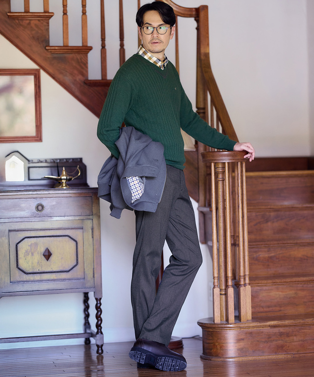 クロコダイルタータン ノンアイロン シャツ