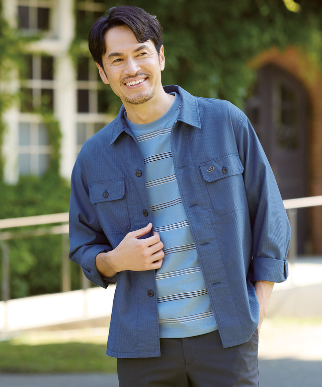 ダブルポケット付き シャツジャケット