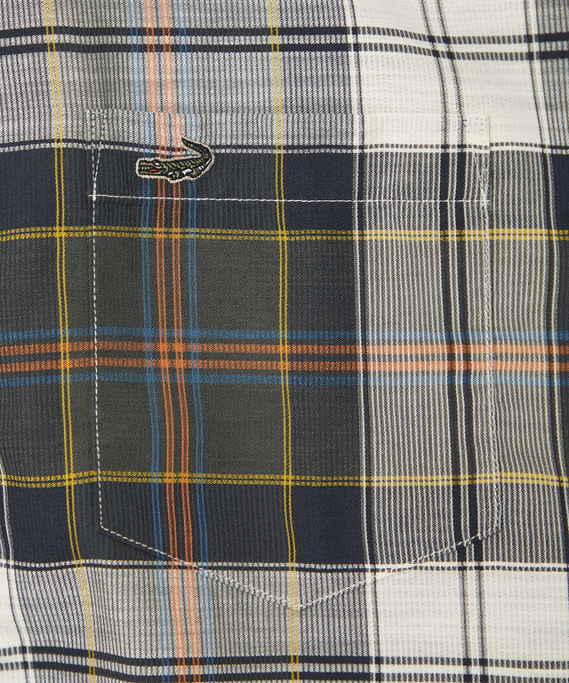 ピケ素材 チェック柄 シャツ