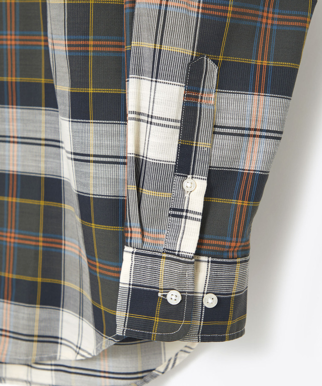 ピケ素材 チェック柄 シャツ