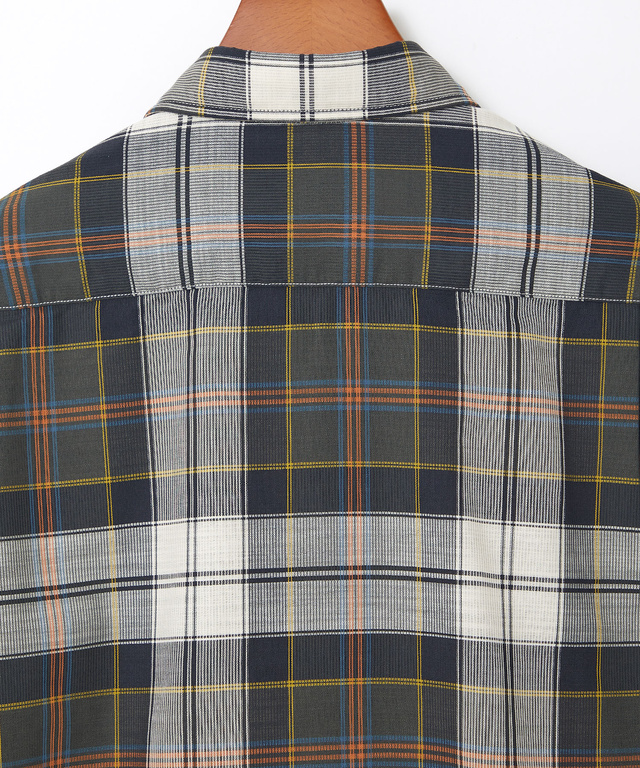 ピケ素材 チェック柄 シャツ