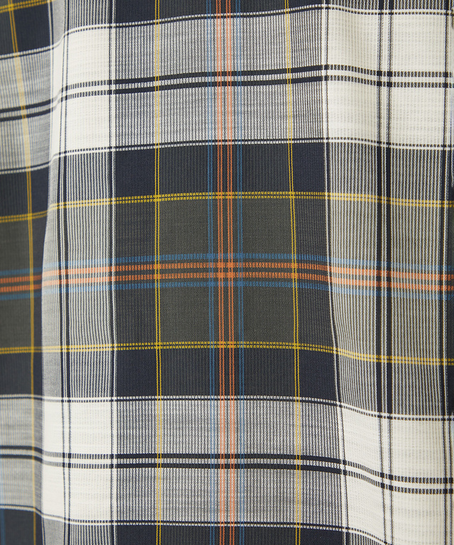 ピケ素材 チェック柄 シャツ