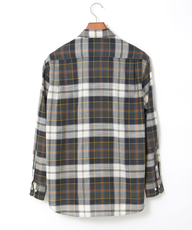 ピケ素材 チェック柄 シャツ