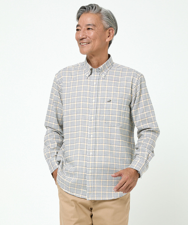 ノンアイロン チェック柄 シャツ【シワになりにくい】