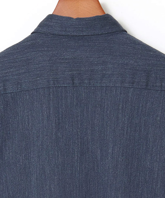 デニム調 ボタンダウン シャツ