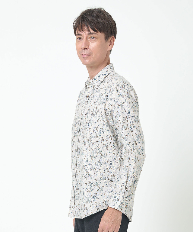 サーモ 花柄プリント シャツ