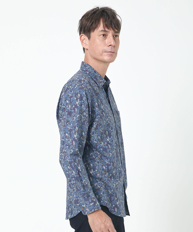 サーモ 花柄プリント シャツ