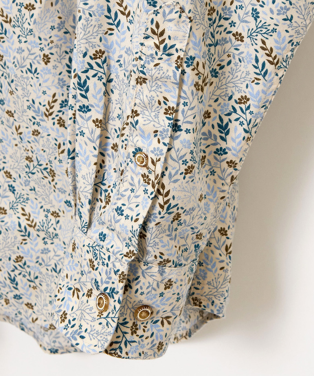 サーモ 花柄プリント シャツ