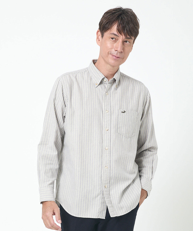 オックスフォード ストライプ柄 シャツ