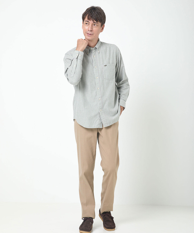 オックスフォード ストライプ柄 シャツ