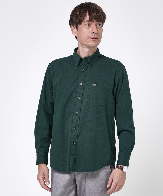 ピケ素材 ボタンダウン シャツ