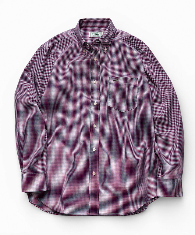 ノンアイロン ギンガムチェック ボタンダウンシャツ【シワになりにくい】