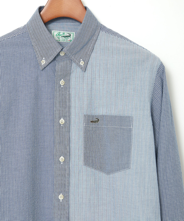 サッカー織り クレイジーパターン ボタンダウンシャツ【吸汗速乾】