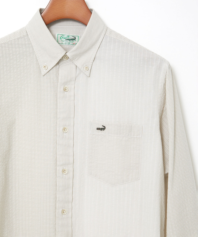 サッカー織り クレイジーパターン ボタンダウンシャツ【吸汗速乾】