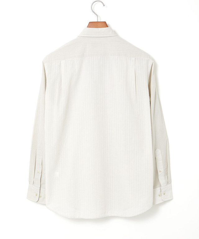 サッカー織り クレイジーパターン ボタンダウンシャツ【吸汗速乾】