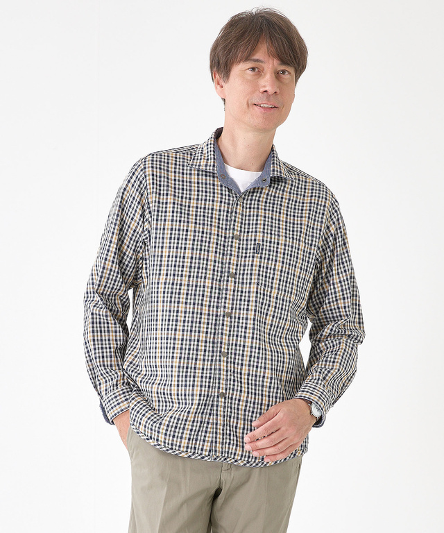 クロコダイルタータン リバーシブル シャツ【吸汗速乾】