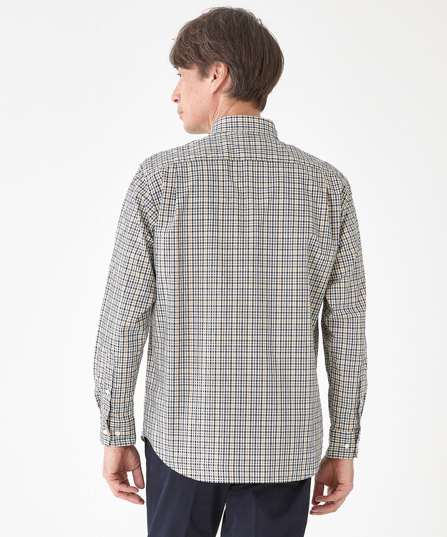 クロコダイルタータン ボタンダウン シャツ