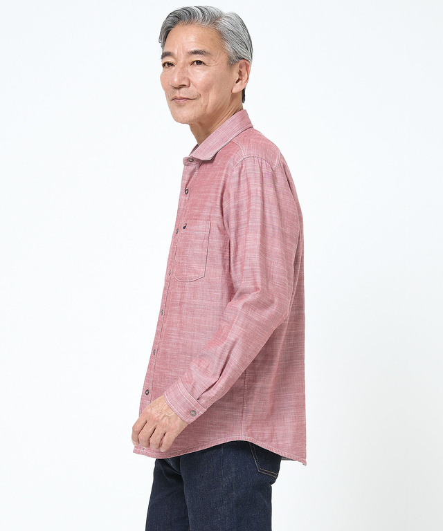 ダブルガーゼ マルチボーダー リバーシブルシャツ【吸汗速乾】