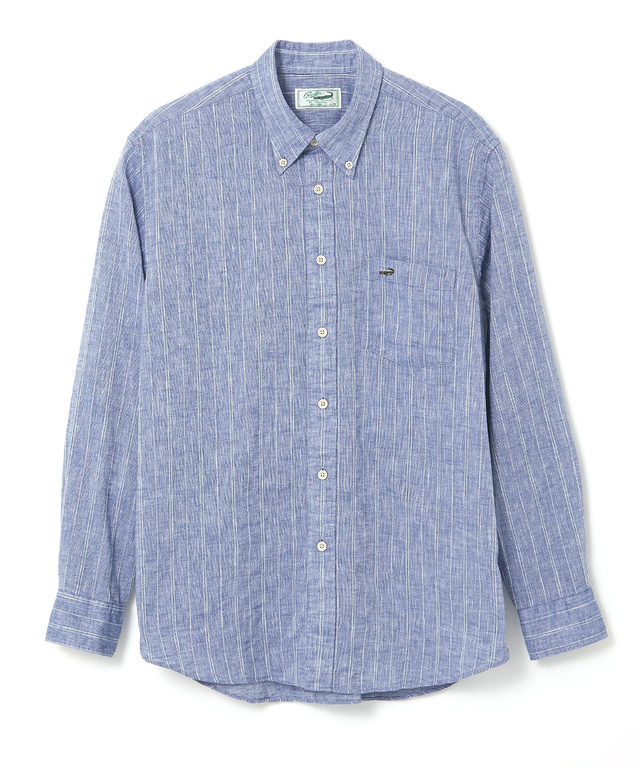 ゼロリネン ストライプ シャツ