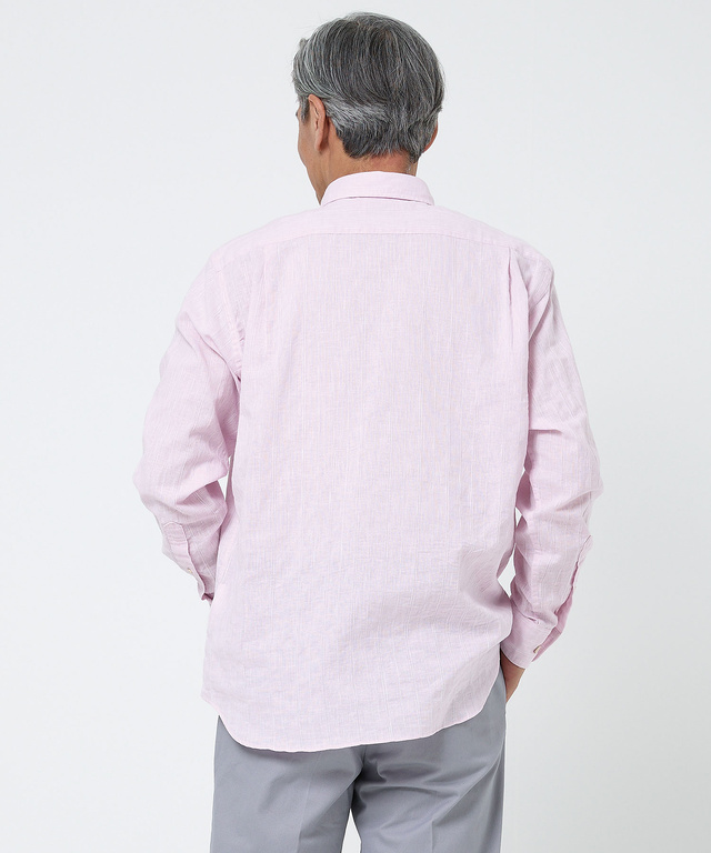 ゼロリネン ストライプ シャツ