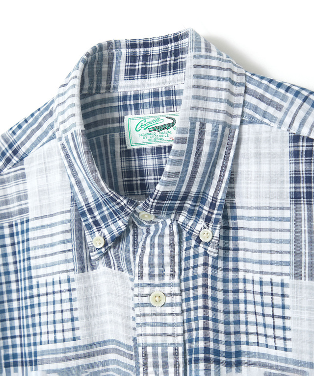 ダブルガーゼ マルチチェック シャツ【吸汗速乾】