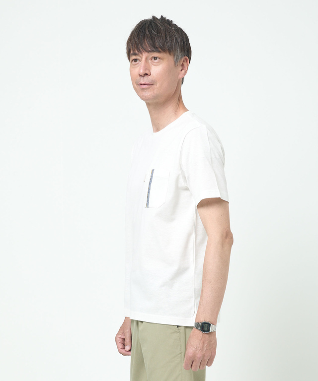 スノーリネン 鹿の子 クルーネックTシャツ【接触冷感】