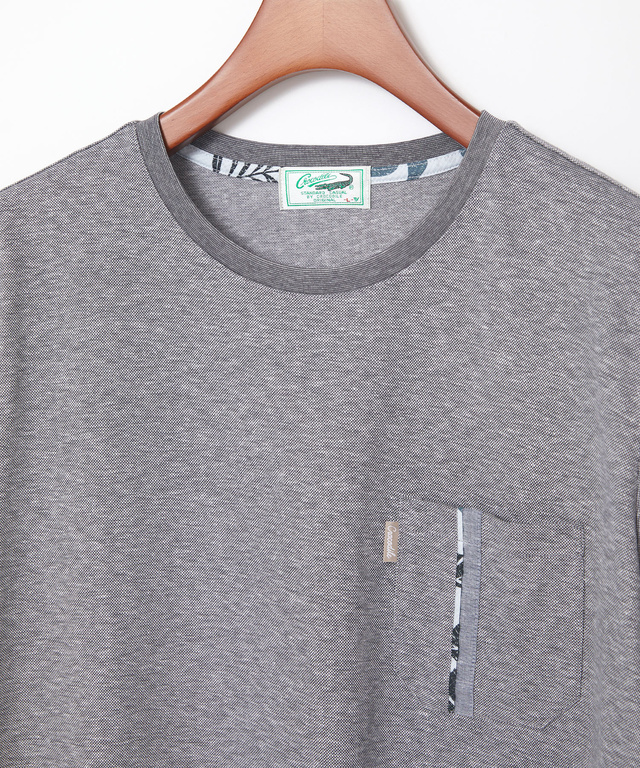 スノーリネン 鹿の子 クルーネックTシャツ【接触冷感】
