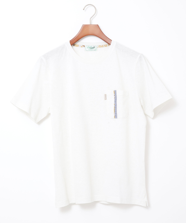 スノーリネン 鹿の子 クルーネックTシャツ【接触冷感】
