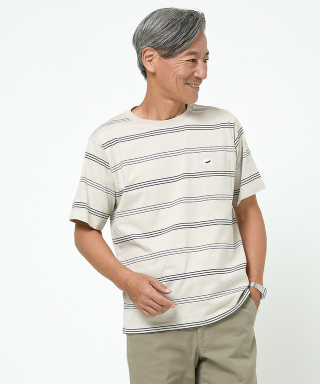 ボーダー柄 Tシャツ【ウガンダ オーガニック コットン】