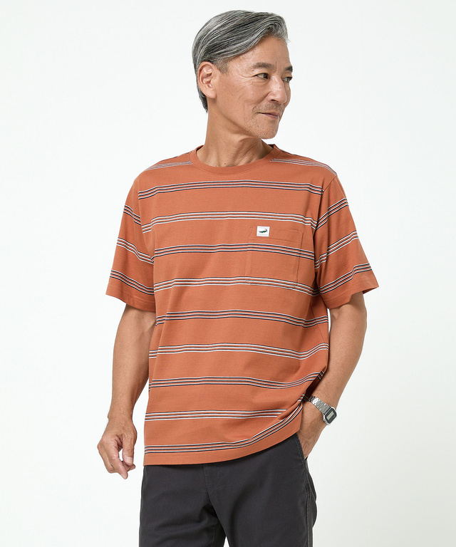 ボーダー柄 Tシャツ【ウガンダ オーガニック コットン】