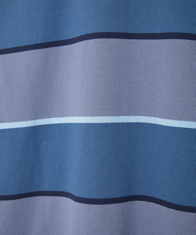 パネルボーダー柄 ポロシャツ