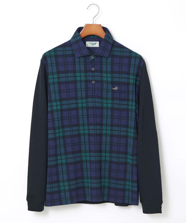 ブラックウォッチ 切り替え ポロシャツ